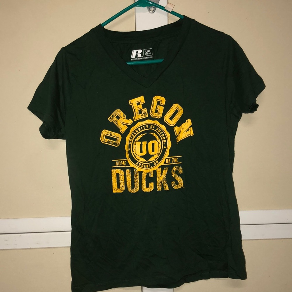 #1454 Russell Oregon Ducks UO T-Shirt Lg 10-12